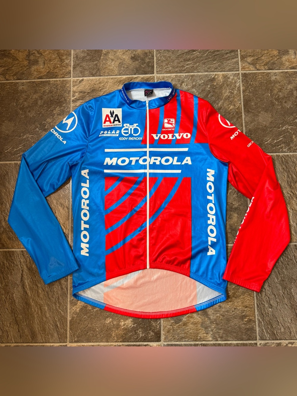 Vintage Giordana Team Motorola Cycling Jersey Size XL Long Sleeve Nice shape